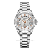 Alexandre Christie AC 8691 LD Silver Dial White Stainless Steel